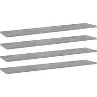 Bookshelf Boards 4 pcs Concrete Grey 100x20x1.5 cm Engineered Wood