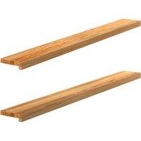 Berkfield Home Window Sills 2 pcs Light Brown 140x15x2 cm Solid Wood Oak | Size: Medium