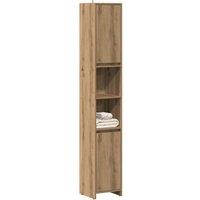 Berkfield Home Bathroom Cabinet Artisan Oak 30x30x183.5 cm Engineered Wood in Brown