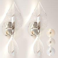 HOMCOM Led Wall Lamp 2 Pack, Modern Indoor Spiral Wall Light in Silver