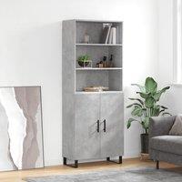 Berkfield Home Highboard Concrete Grey 69.5x34x180 cm Engineered Wood