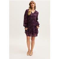 Lily and Lionel Women's Henrietta Floral Print Button Down Mini Dress In Purple | Size: 10