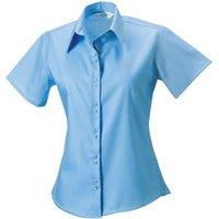 Russell Collection Women's Ultimate Short-Sleeved Shirt in Light Blue | Size: 20