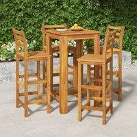 Berkfield Home 5 Piece Garden Bar Set Solid Wood Acacia in Brown