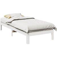 Bed Frame without Mattress White 80x200 cm Solid Wood Pine