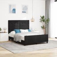 Bed Frame Black 140x190 cm Velvet
