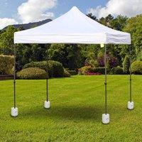 OUTSUNNY Tent Weight Base 4pcs Gazebo Foot Leg Anchor Weights Marquee in White