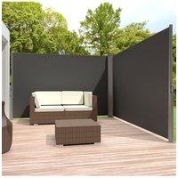 8m L x 1.8m W Outdoor Garden Retractable Privacy Double Side Awning