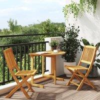 Berkfield Home 3 Piece Folding Garden Dining Set Solid Wood Acacia in Brown
