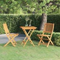 Berkfield Home 3 Piece Folding Garden Dining Set Solid Acacia Wood in Brown