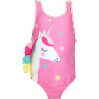 Harry Bear Girl's Unicorn Swimsuit in Pink | Size: 7-8 Years