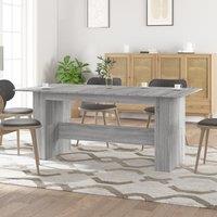 Berkfield Home Dining Table Grey Sonoma 180x90x76 cm Engineered Wood | Size: 180 x 90 x 76 cm