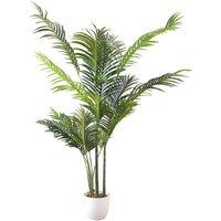 Leaf 160cm Artificial Palm Tree in White Pot in Green