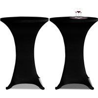Berkfield Home Standing Table Cover 70cm Black Stretch 2 pcs