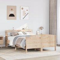 Berkfield Home Bed Frame without Mattress 160x200 cm Solid Wood Pine in Brown