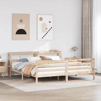 Berkfield Home Bed Frame with Headboard without Mattress 200x200 cm in Brown
