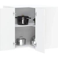 Berkfield Home Kitchen Wall Corner Cabinet Porto High Gloss White Engineered Wood