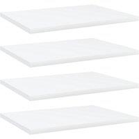 Bookshelf Boards 4 pcs White 40x30x1.5 cm Engineered Wood