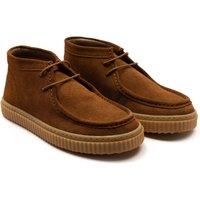 Off the Hook Men's BOLAN' Boys Suede Leather Moccasin Lace-up Boots in Tan | Size: 2