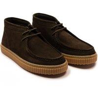 Off the Hook Men's BOLAN' Boys Suede Leather Moccasin Lace-up Boots in Dark Brown | Size: 3