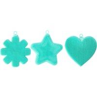 Orsina Teal Silicone Dish Scrubbers, Non-Stick Cleaning Tool With Bristles, Kitchen Tools With Three Unique Shapes in Blue