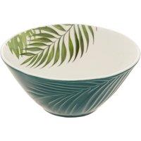 Orsina Porcelain Dark Green Large Bowl, Decorative Mixing Bowl, Serving Bowl With Dark Green Outer & White Inner