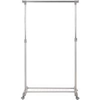 Orsina Clothes Rack Clothes Hanging Rail With Shoe Rack in Silver
