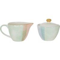 Orsina Ceramic Sugar Pot & Creamer Set, Hand-Painted Pot & Coffee Creamer, Perfect Sugar Jar or Creamer Dispenser