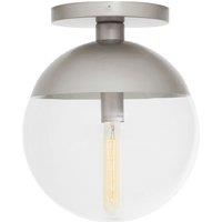 Orsina Chrome Finish Ceiling Light, Hanging Light With Transparent Glass Globe, Nordic-Inspired Lighting For Rooms in Silver
