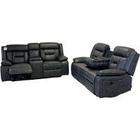Furniture 786 Nova Electric Recliner 3+2 Seater Sofa Set | Grey | USB | Cupholder