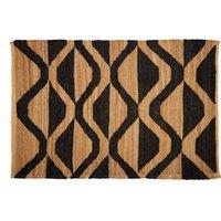 Orsina Bosie Large Hemp Rug in Brown | Size: 100 cm diameter