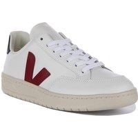 Veja Men's 'V-12 Leather' Leather Trainers in White | Size: 8