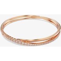 Swarovski Women's Twist Rose Gold Tone Plated Crystal Bangle 5620552