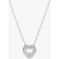 Swarovski Women's Ariana Grande X Capsule White Crystal Heart Pendant Necklace 5720852 in Silver | Size: Standard