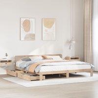 Bed Frame without Mattress 180x200 cm Super King Solid Wood Pine