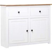 Berkfield Home Sideboard White 93x40x80 cm Solid Pinewood Panama Range | Size: 93 x 40 x 80 cm