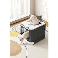 Large Cat Litter Box with UV Sterilizer Lamp