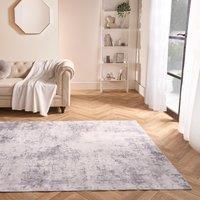 OHS Abstract Rug Washable Carpet Living Room Bedroom Non Slip Runner Mat in Charcoal | Size: 160 cm x 230 cm