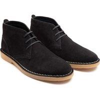 Off the Hook Men's 'Sahara' Suede Leather Casual Lace-Up Chukka Boots in Blue | Size: 11