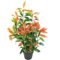 Leaf 80cm Artificial Red & Green Ficus Plant