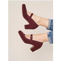 Moshulu Women's 'Biambi Suede' Mary Jane Bar Shoes in Dark Red | Size: 6