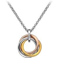 Hot Diamonds Women's Calm Pendant - Rose & Yellow Gold Plated Accents in Silver | Size: 45 cm