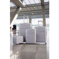 4PCS Grey Lockable Travel Suitcase Set