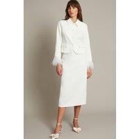 Monsoon Women's Selah Pencil Bridal Skirt Ivory | Size: 18