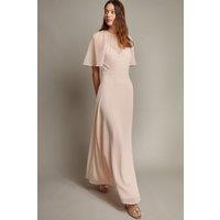 Mona Angel Sleeve Maxi Dress Pink