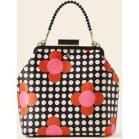 Jenny D Handbag - Fuchsia Flower Polka Dot
