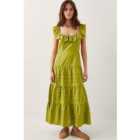 Monsoon Women's Lucy Broderie Dress Green | Size: 22
