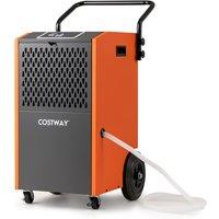 Costway 73 L/Day Commercial Dehumidifier Industrial Dehumidifier in Orange