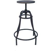 netfurniture Temzon Bar Stool Rustic Industrial Stool in Black