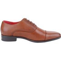 ABSOLUTE FOOTWEAR Men's Mens Lace Up Faux Leather Smart Formal Work Wedding School Shoes in Tan | Size: 8